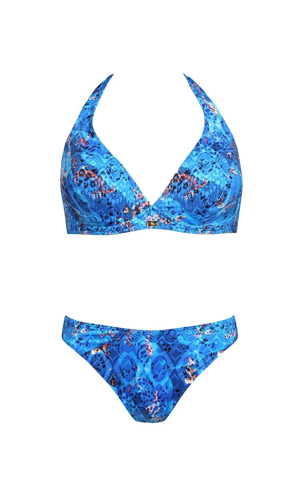 Dámske dvojdielne plavky Bora Bora 8 S115 BR8-2 Tmavomodrý vzor - Self 40/C tmavě modrá - vzor