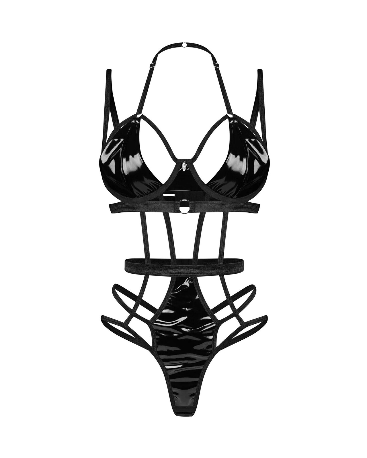 Dámske sexy body Keira Lise teddy black - Obsessive S/M