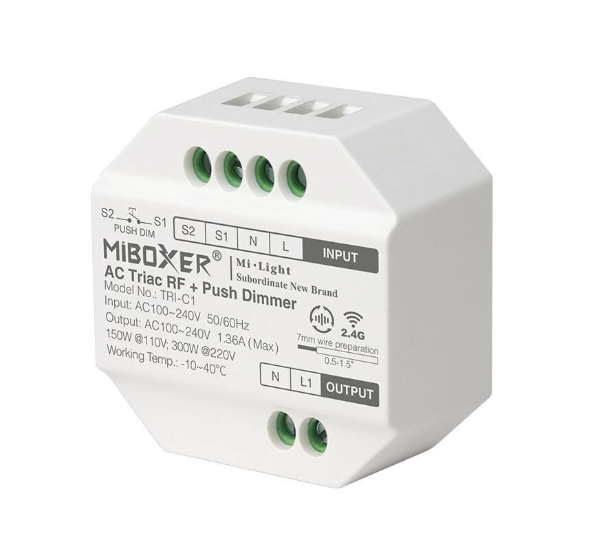 LED Solution Mi-Light MiBoxer RF Triakový stmievač pre LED svietidlá 230V - POSLEDNÝ KUS VYP333