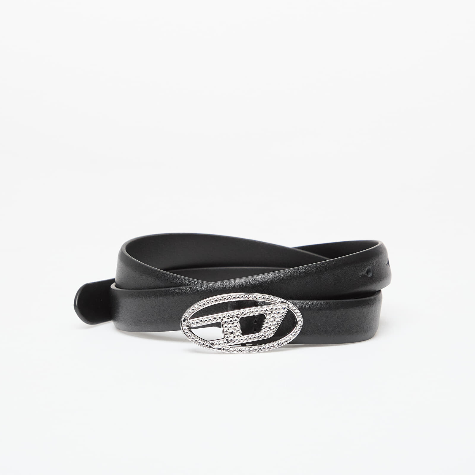 Opasok DIESEL Oval D Logo B-1Dr Strass 20 Belt Black 85