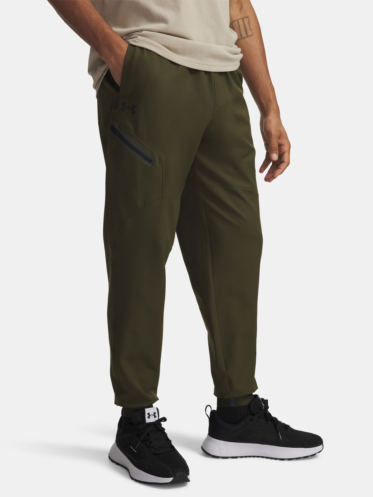 Men's Under Armour UA Unstoppable Woven Jogger-GRN Sweatpants - Mens