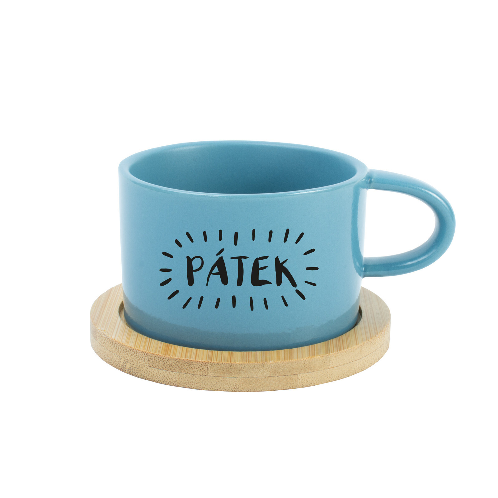 PÁTEK - modrý hrníček makronka 200 ml