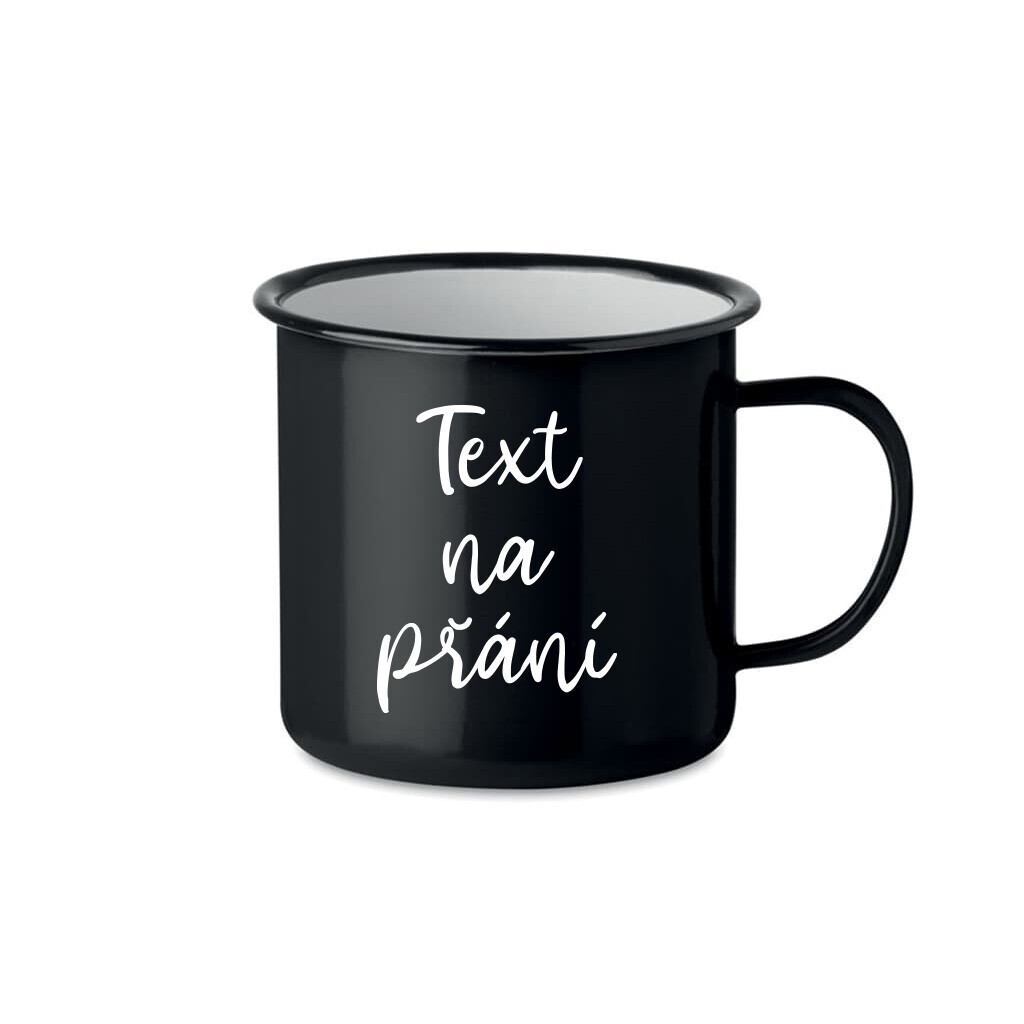 TEXT NA PŘÁNÍ - černý plecháček 300 ml