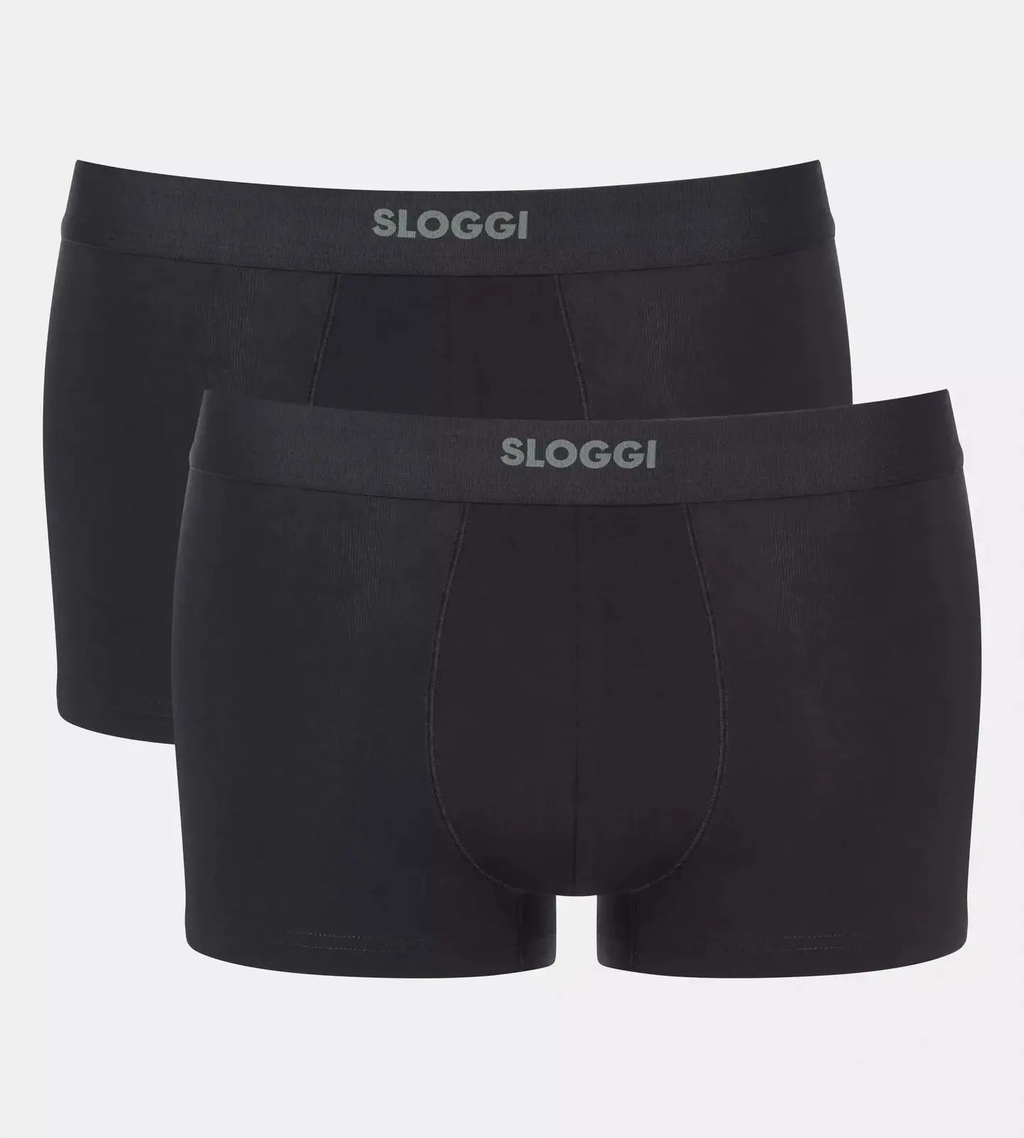 Pánske boxerky EVER Ease Hipster 2P - BLACK - black 0004 - SLOGGI BLACK M