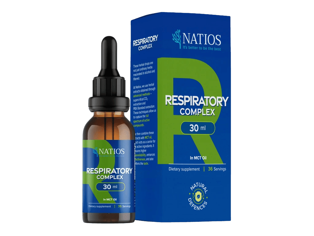 NATIOS Respiratory Complex, Bylinné kvapky v MCT oleji 30 ml