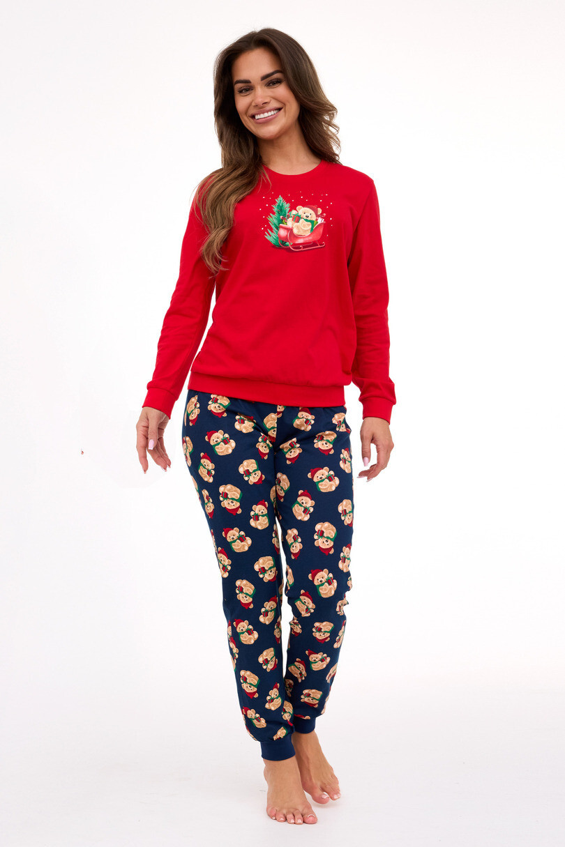 DÁMSKE PYŽAMO DR 671/422 TEDDY Červená M