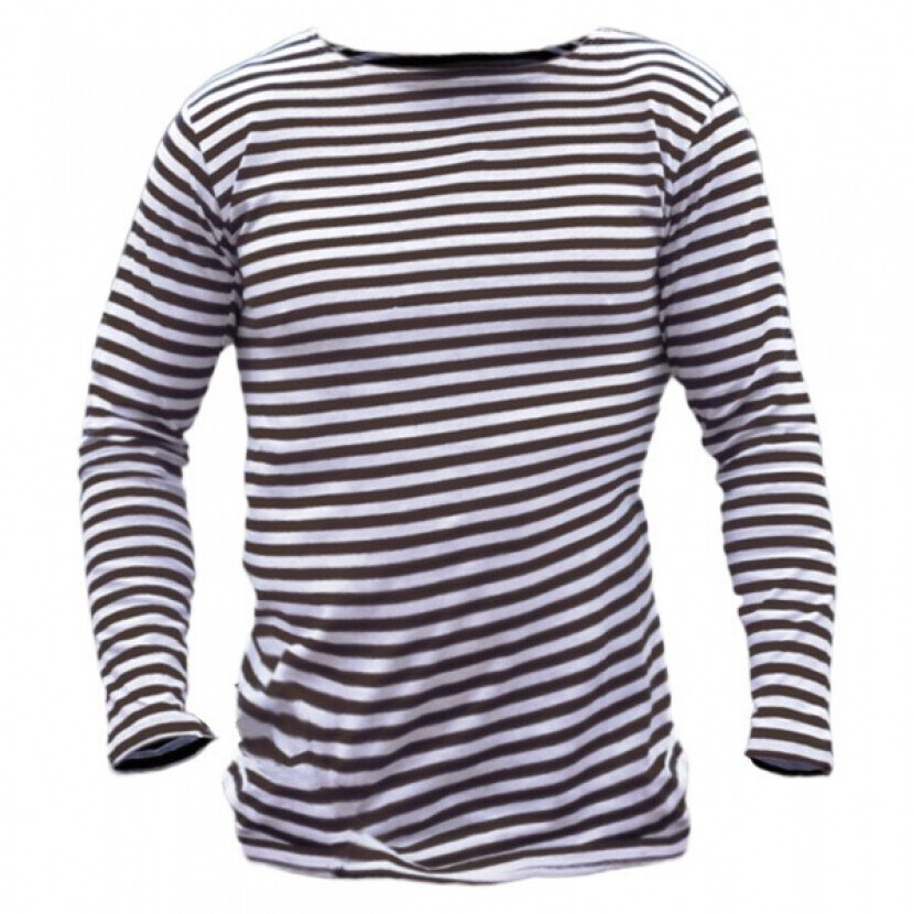 Ruské námornícke tričko s dlhým rukávom Mil-Tec letné - navy-biele, XS