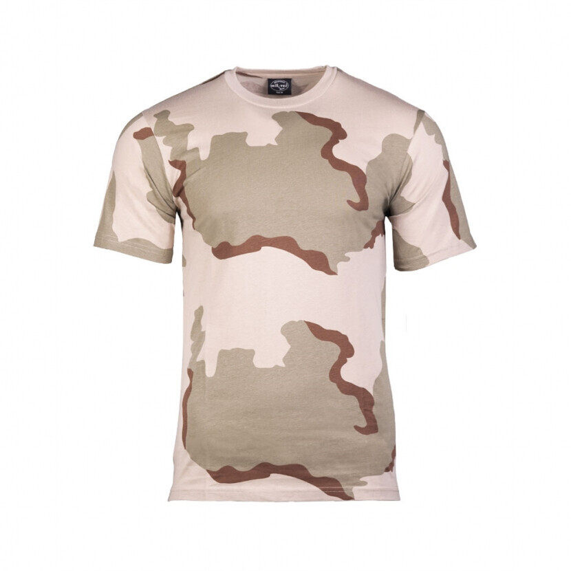 Maskáčové tričko s krátkym rukávom - desert, S