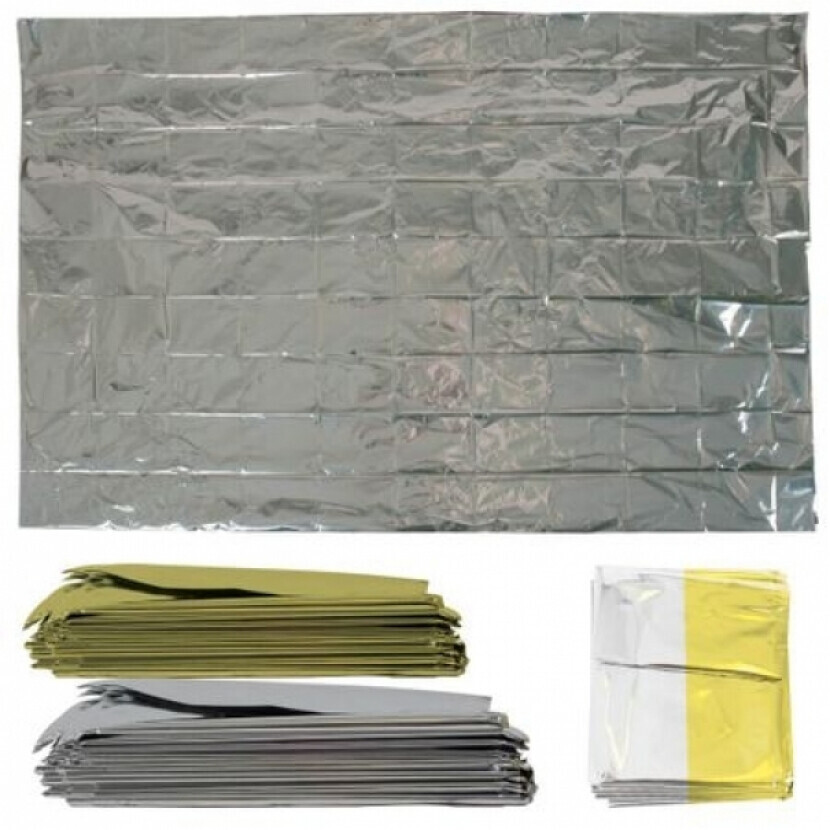 Prikrývka/fólia v núdzi Hans Hepp Emergency - strieborná-zlatá