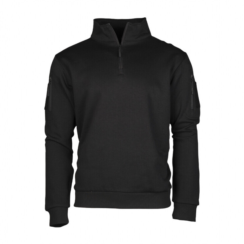 Mikina Mil-Tec Tactical Sweatshirt - čierna, S