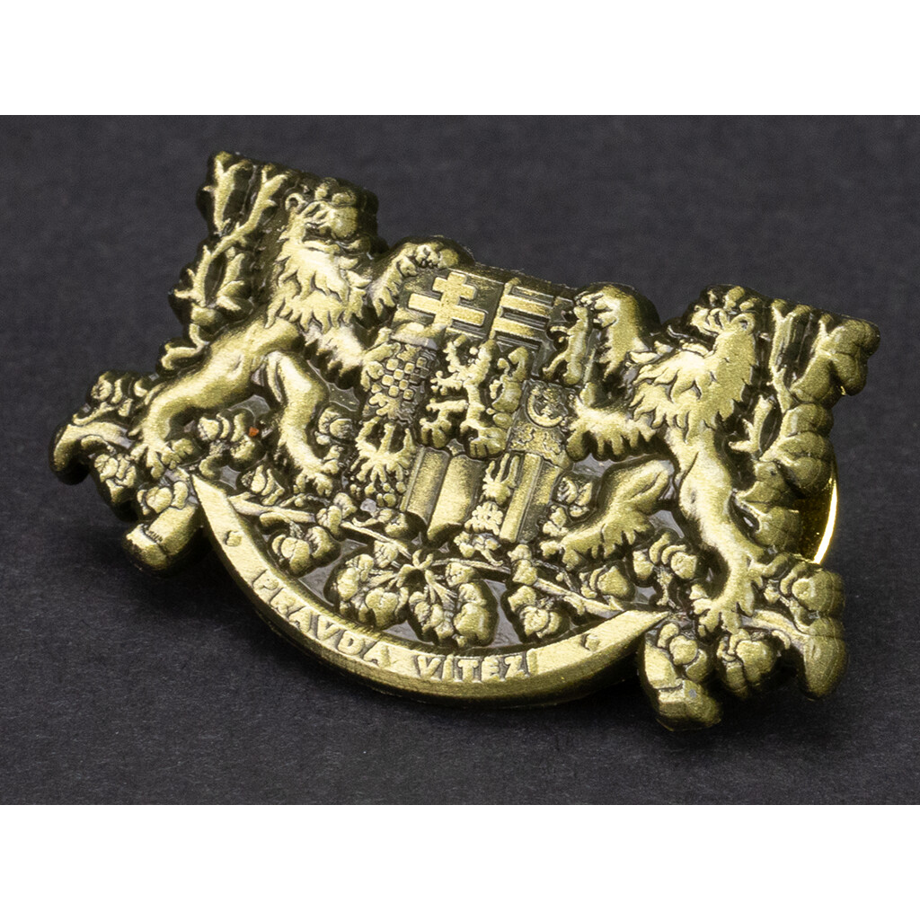 Kovový odznak SR Pravda víťazí - zlatý