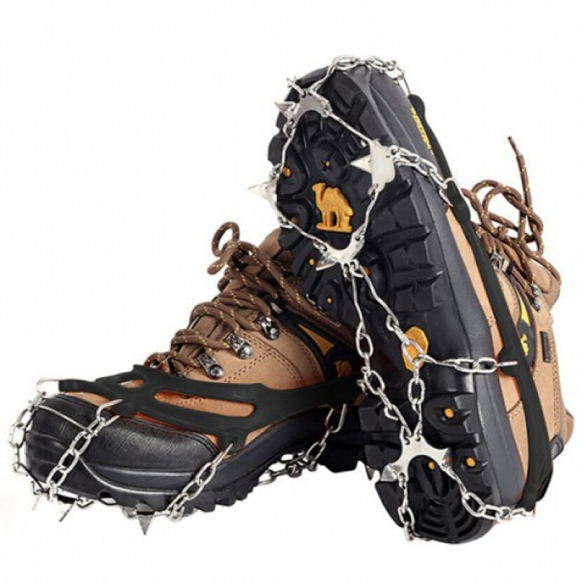 Nešmyky na topánky reťazové Trizand - čierne-strieborné, 36-40