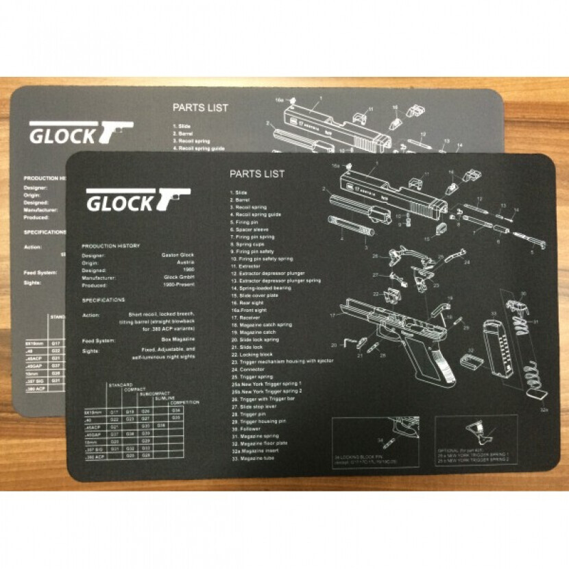 Servisná podložka na čistenie zbraní GLOCK - čierna