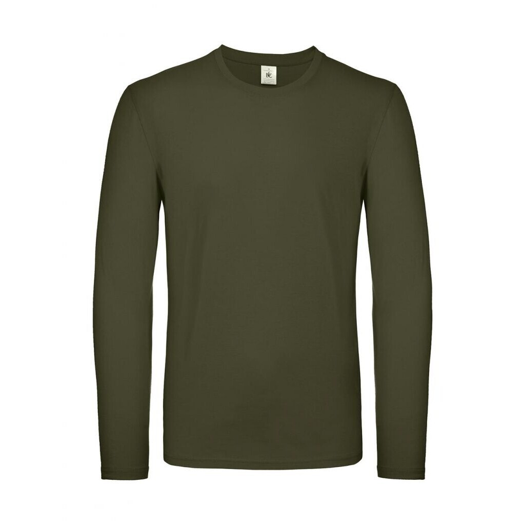 Tričko s dlhým rukávom B&C LSL - olivové, 3XL