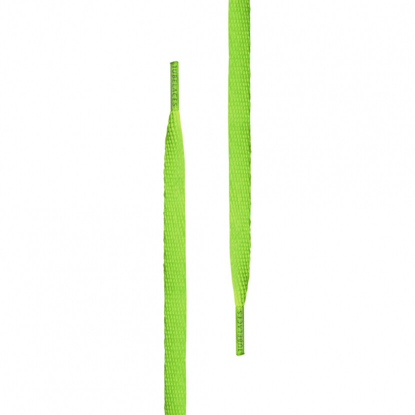 Šnúrky do topánok Tubelaces Flat - neónovo zelené, 140