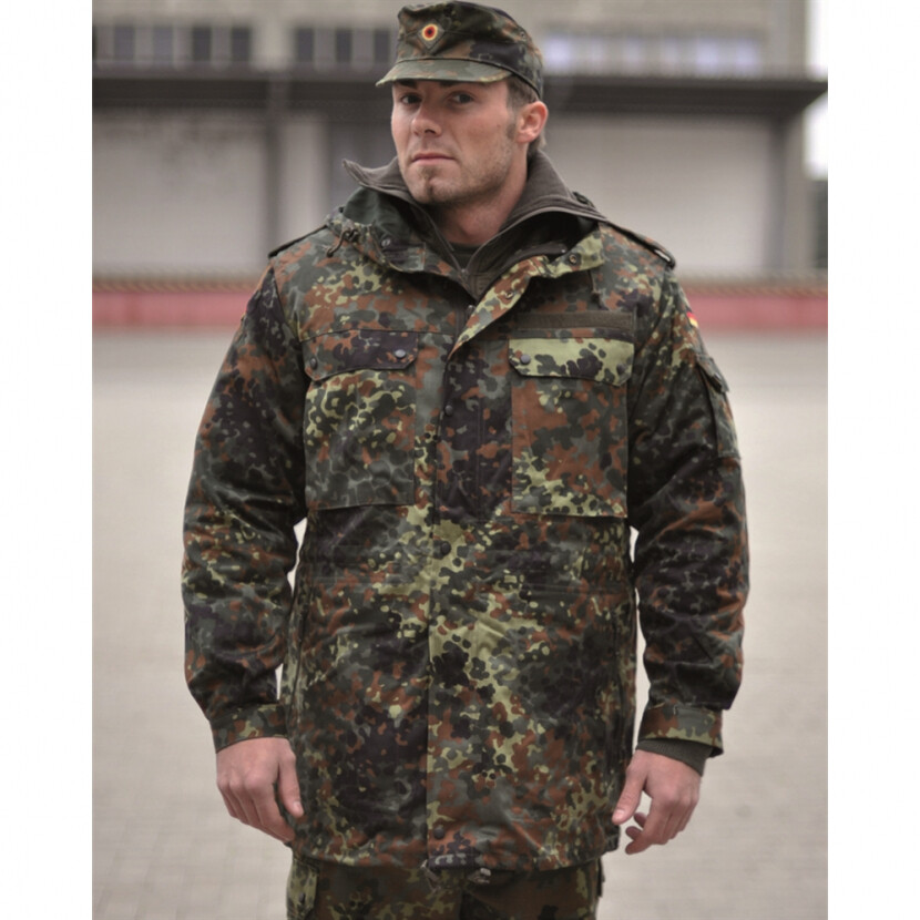 Bunda BW s kapucňou bez vložky - flecktarn, 3