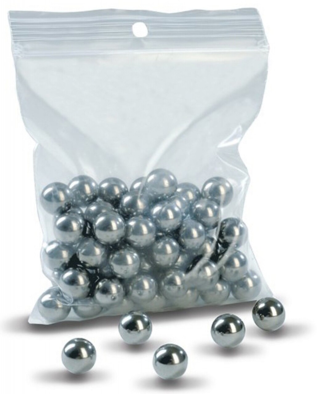 Oceľové guličky do praku MEGAline 8 mm 100 ks - strieborné