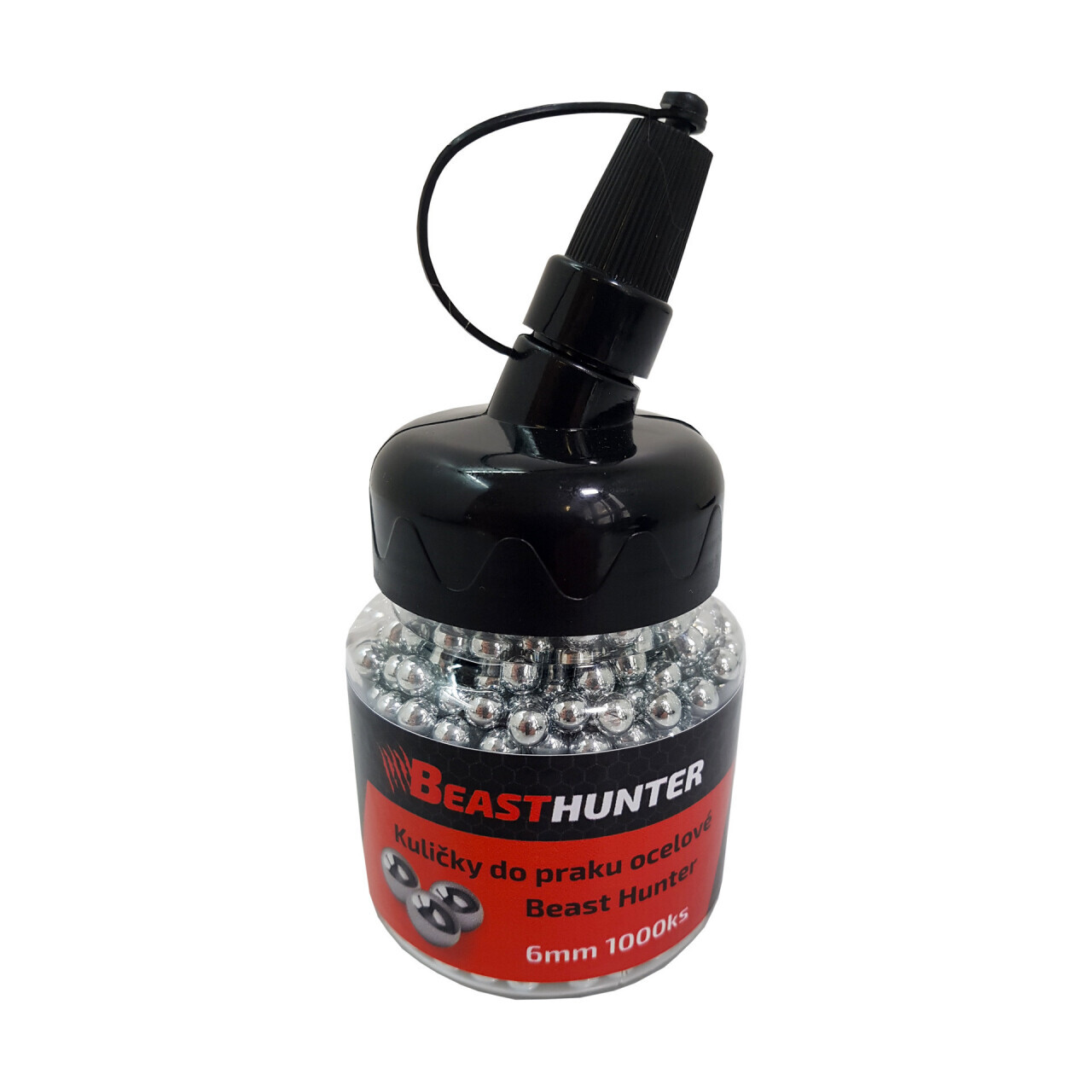 Oceľové guličky do praku Beast Hunter 6mm 1000 ks - strieborné