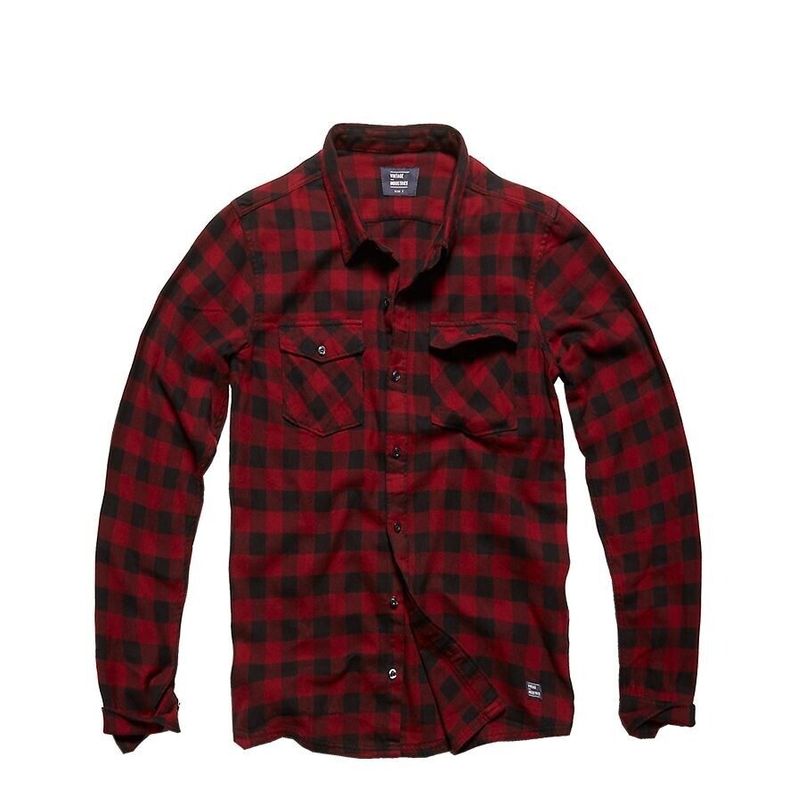 Košeľa Vintage Industries Harley - červená, L