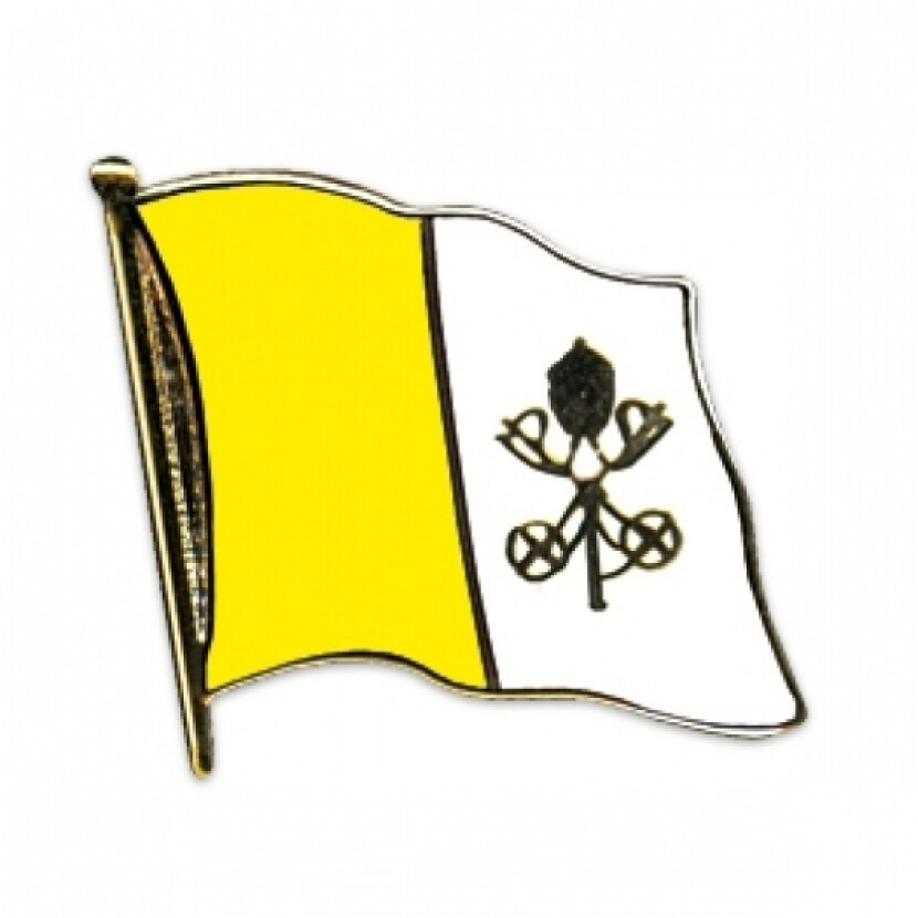 Odznak (pins) 20mm vlajka Vatikán - farebný