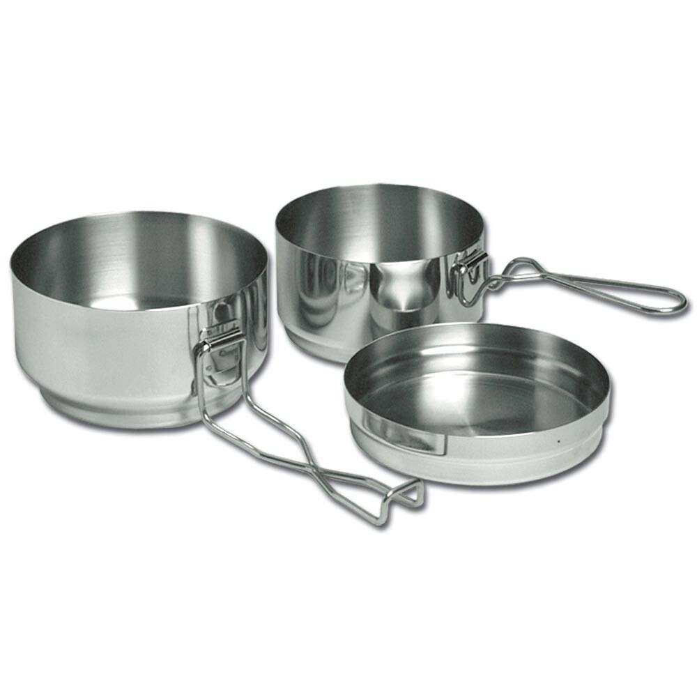 Ešus ALB nerezový trojdielny - strieborný