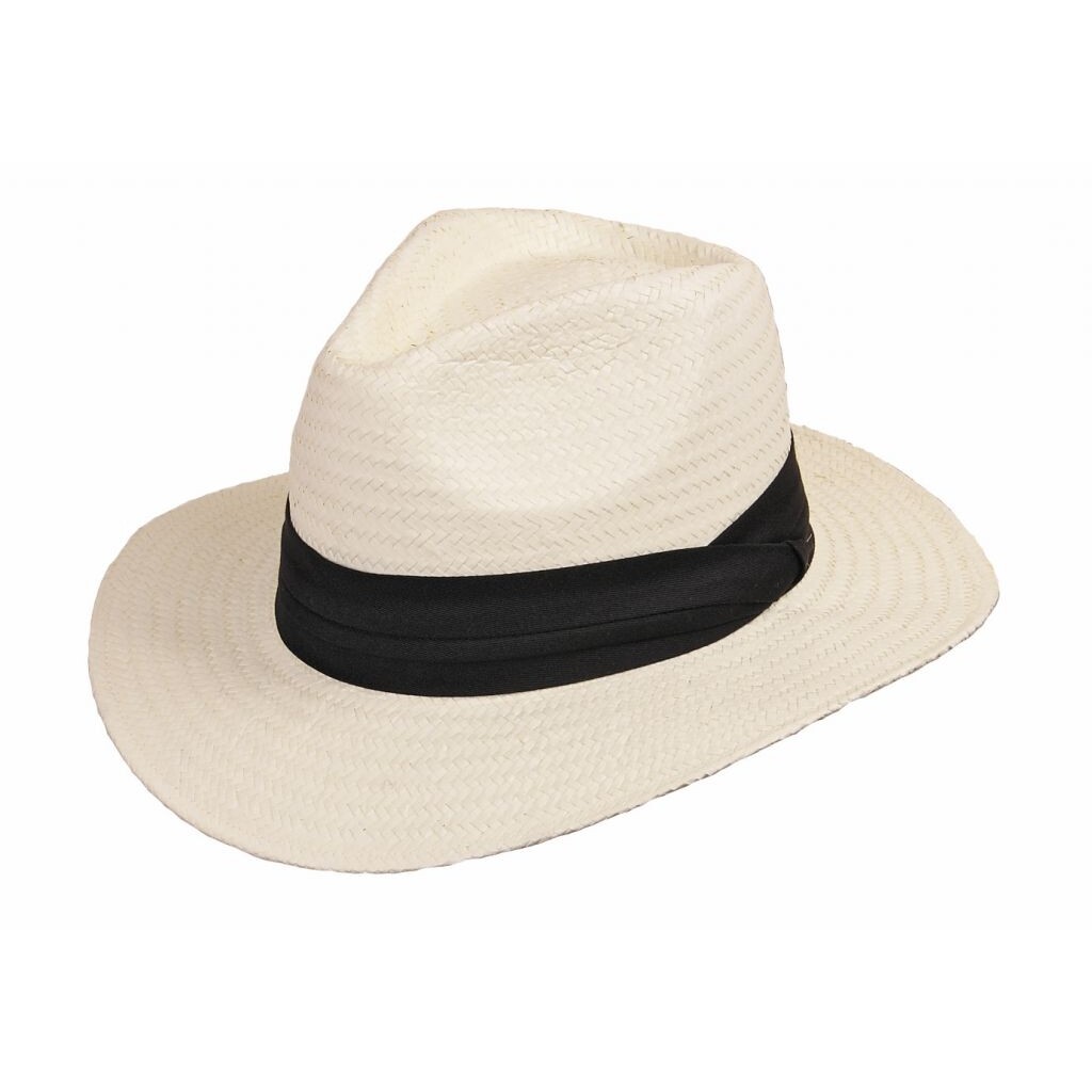 Klobúk slamený Scippis Mineo - svetlo béžový, L