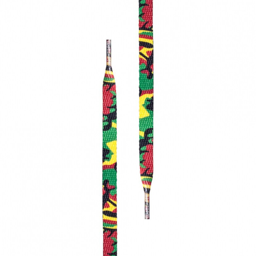 Šnúrky do topánok Tubelaces Special Flat Rasta - farebné, 120