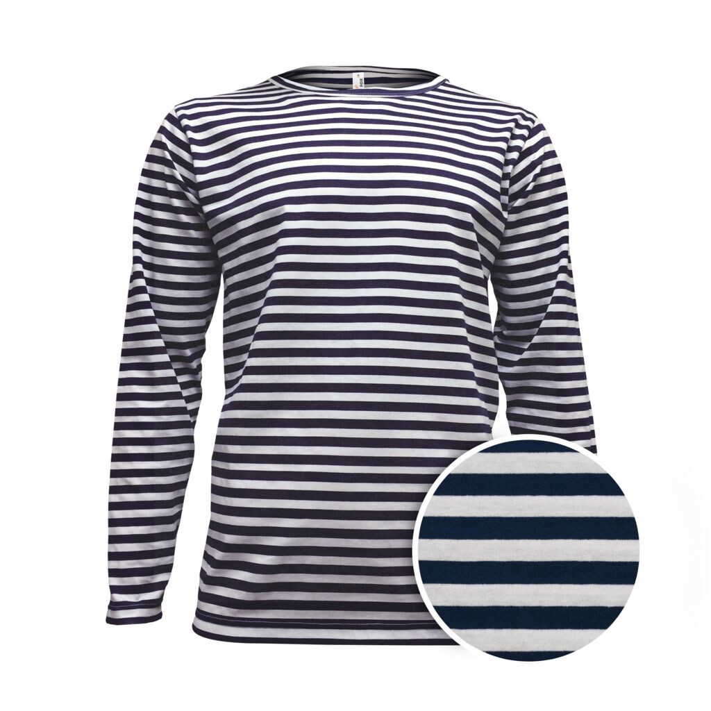 Tričko pánske dlhý rukáv Alex Fox Marine - modré-biele, S