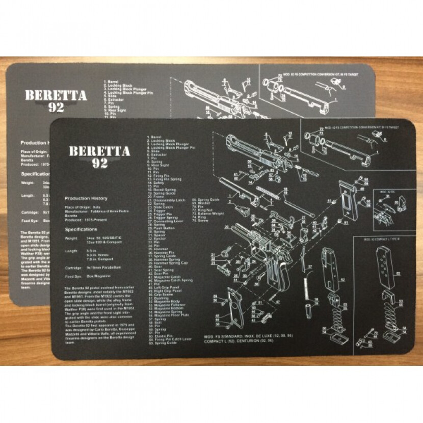 Servisná podložka na čistenie zbraní BERETTA 92 - čierna