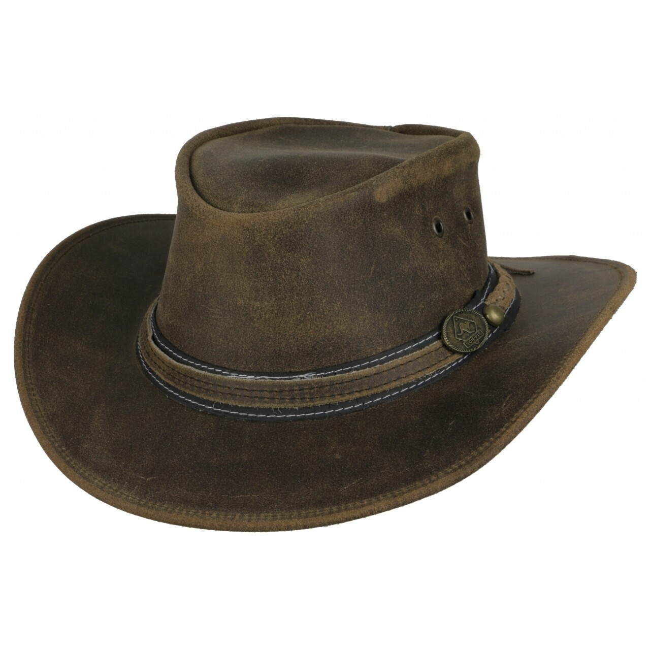 Klobúk kožený Scippis Irving - hnedý, L