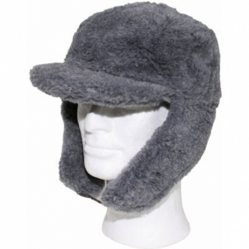 Ušianka so šiltom ČSLA - sivá, 53