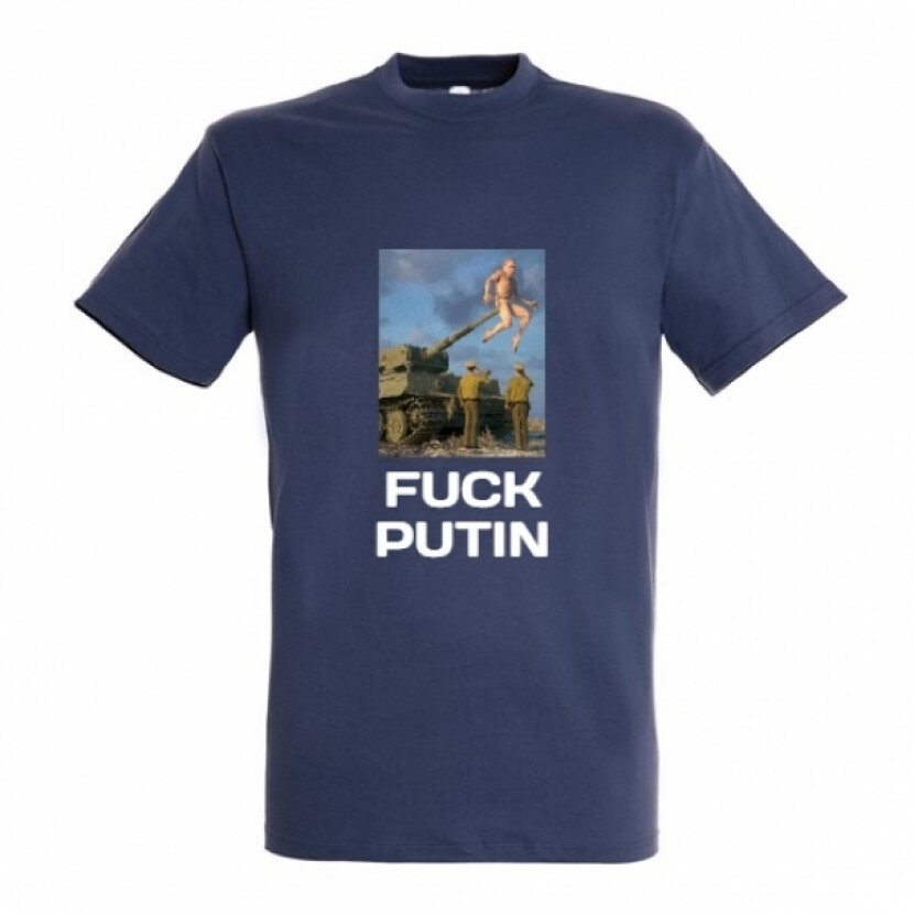 Tričko Fuck Putin Tank - navy, L