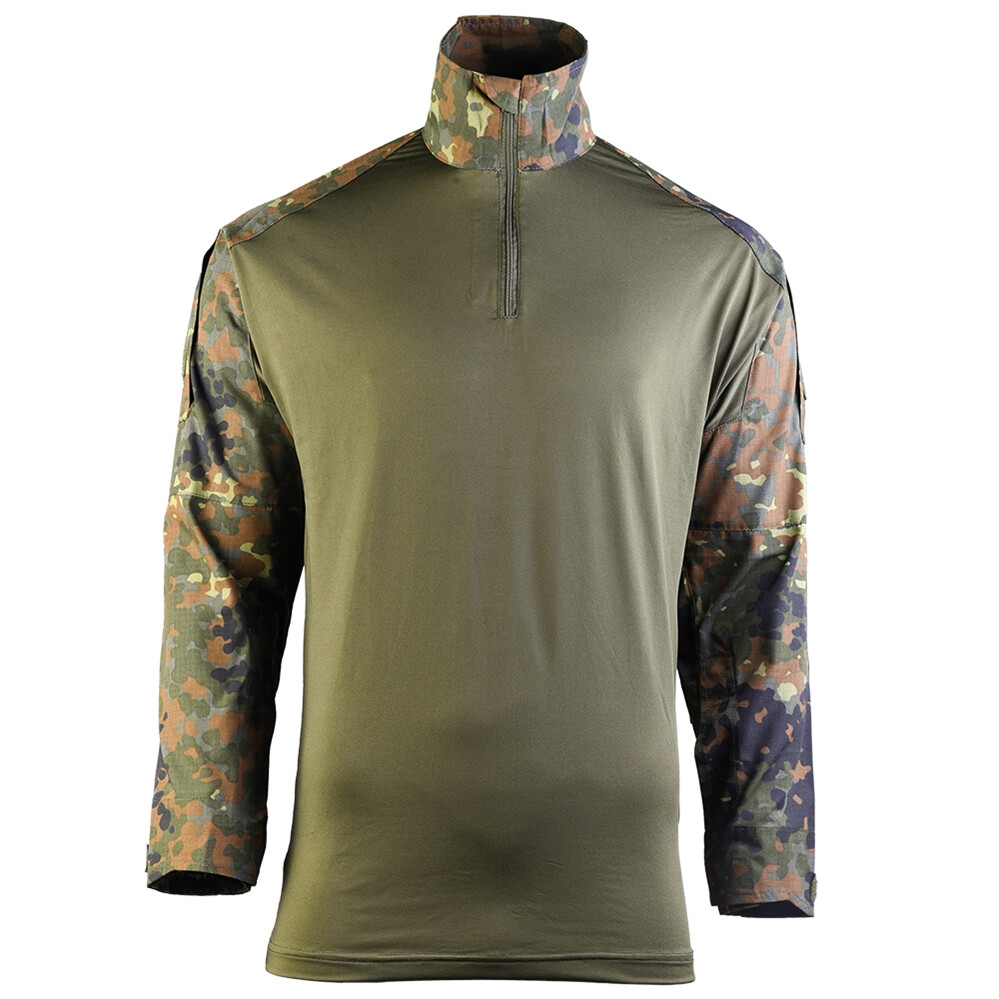 Košeľa Tactical s golierom - flecktarn, S