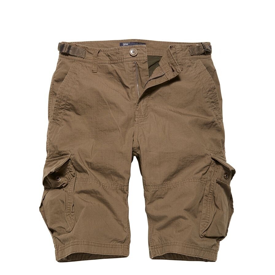 Kraťasy Vintage Industries Terrance - hnedé, L