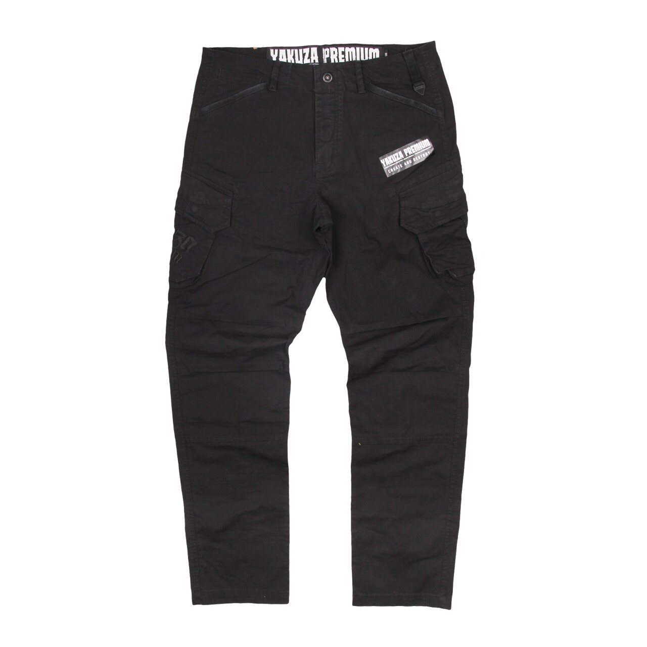 Nohavice Yakuza Premium Cargo Label - čierne, XXL