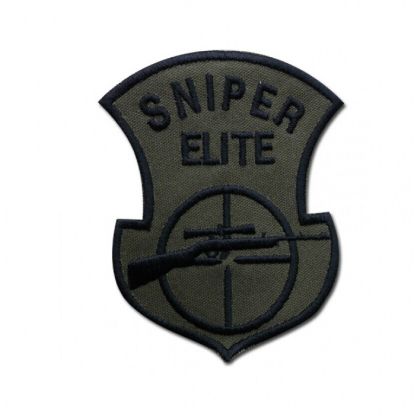 Nášivka Elitný ostreľovač US ARMY suchý zips - olivová