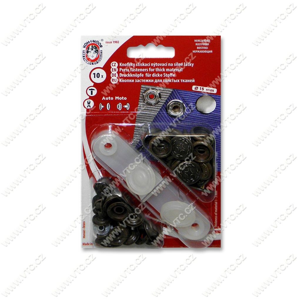 Sada cvokov Koh-I-Noor AM6 staromosadz razba blister 10 ks - hnedá