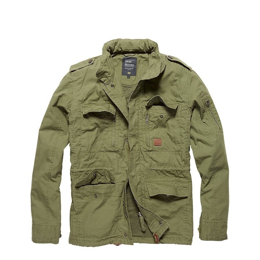 Bunda Vintage Industries Cranford - svetlo olivová, M