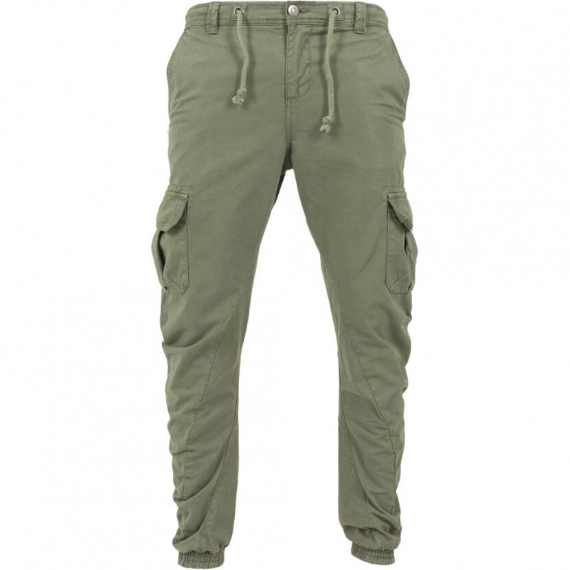 Nohavice Urban Classics Cargo Jogging - olivové, 3XL