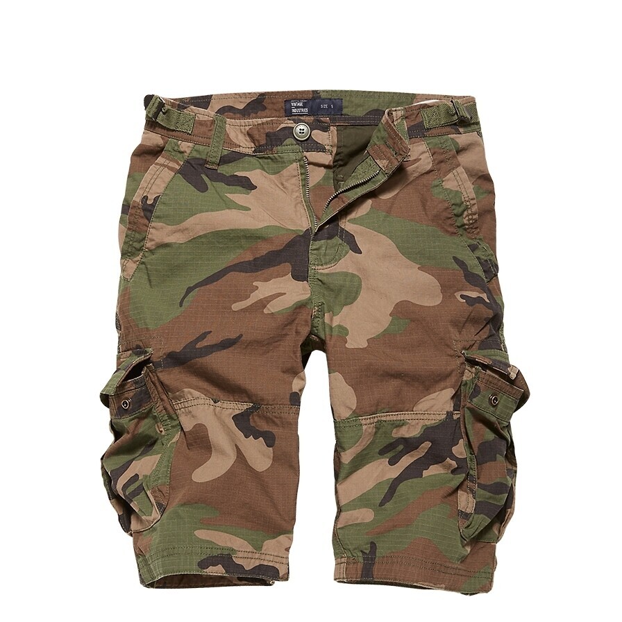 Kraťasy Vintage Industries Terrance - woodland, L