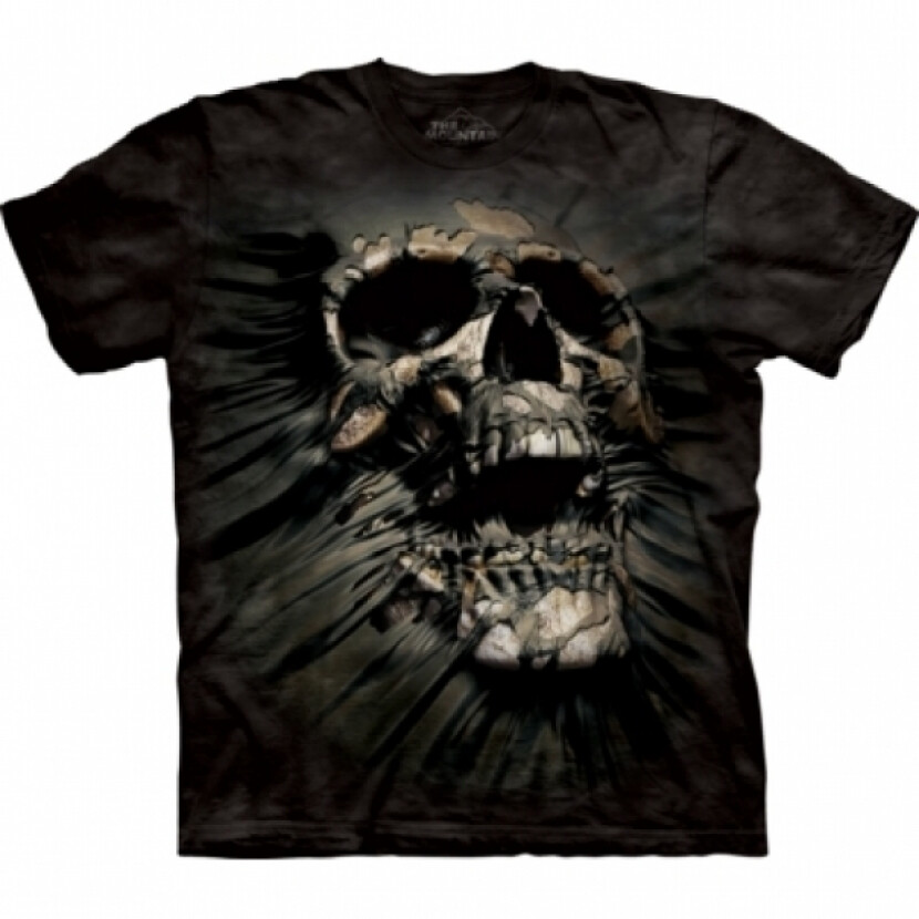 Tričko unisex The Mountain Breakthrough Skull Skulbone - čierne, S