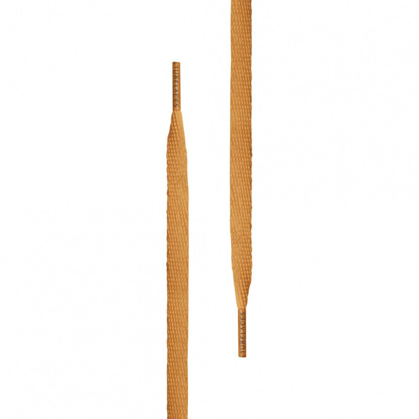 Šnúrky do topánok Tubelaces Flat - oranžové, 140