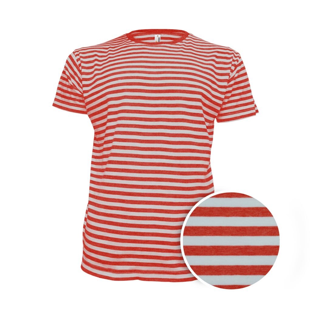 Tričko pánske krátky rukáv Alex Fox Dirk - červené-biele, XXL