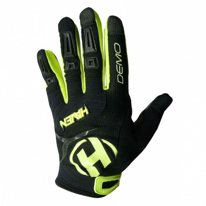Rukavice dlhoprsté Haven Demo Long - čierne-zelené, S