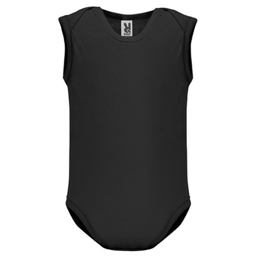 Dojčenské body bez rukávov Roly Sweet - čierne, 9 mesiacov