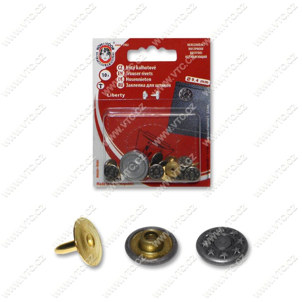 Druk riflový staronikel blister 10 ks - zlatý