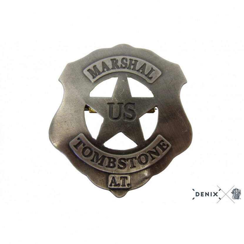 Hviezda US Marshal 6 cm - strieborná