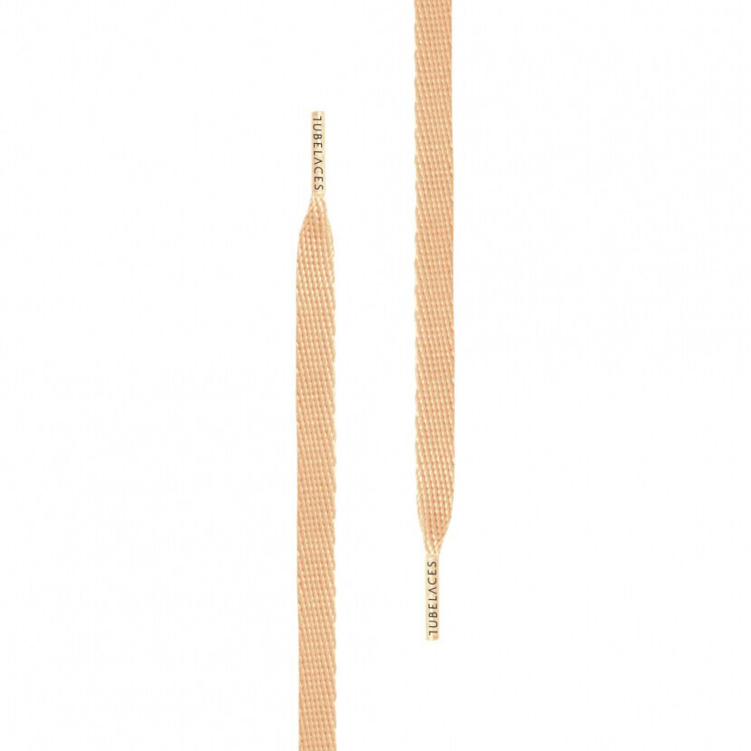 Šnúrky do topánok Tubelaces Flat - svetlo oranžové, 140