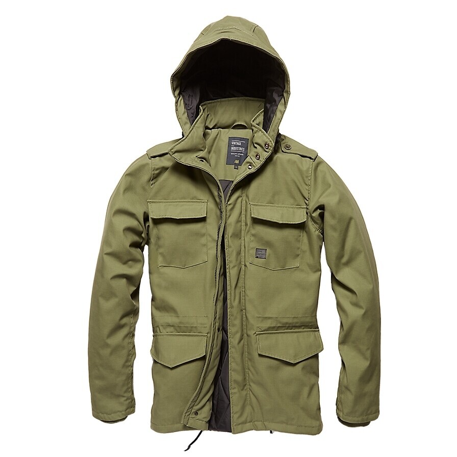 Bunda Vintage Industries Darren - olivová, M