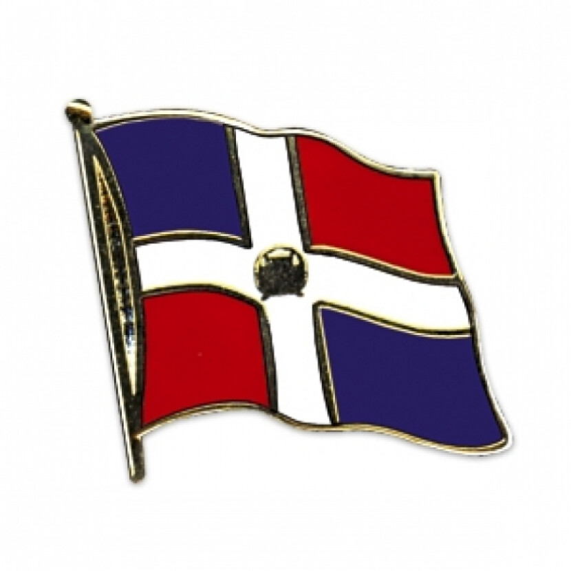 Odznak (pins) 20mm vlajka Dominikánska republika - farebný